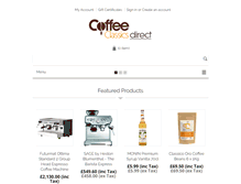 Tablet Screenshot of coffeeclassicsdirect.co.uk